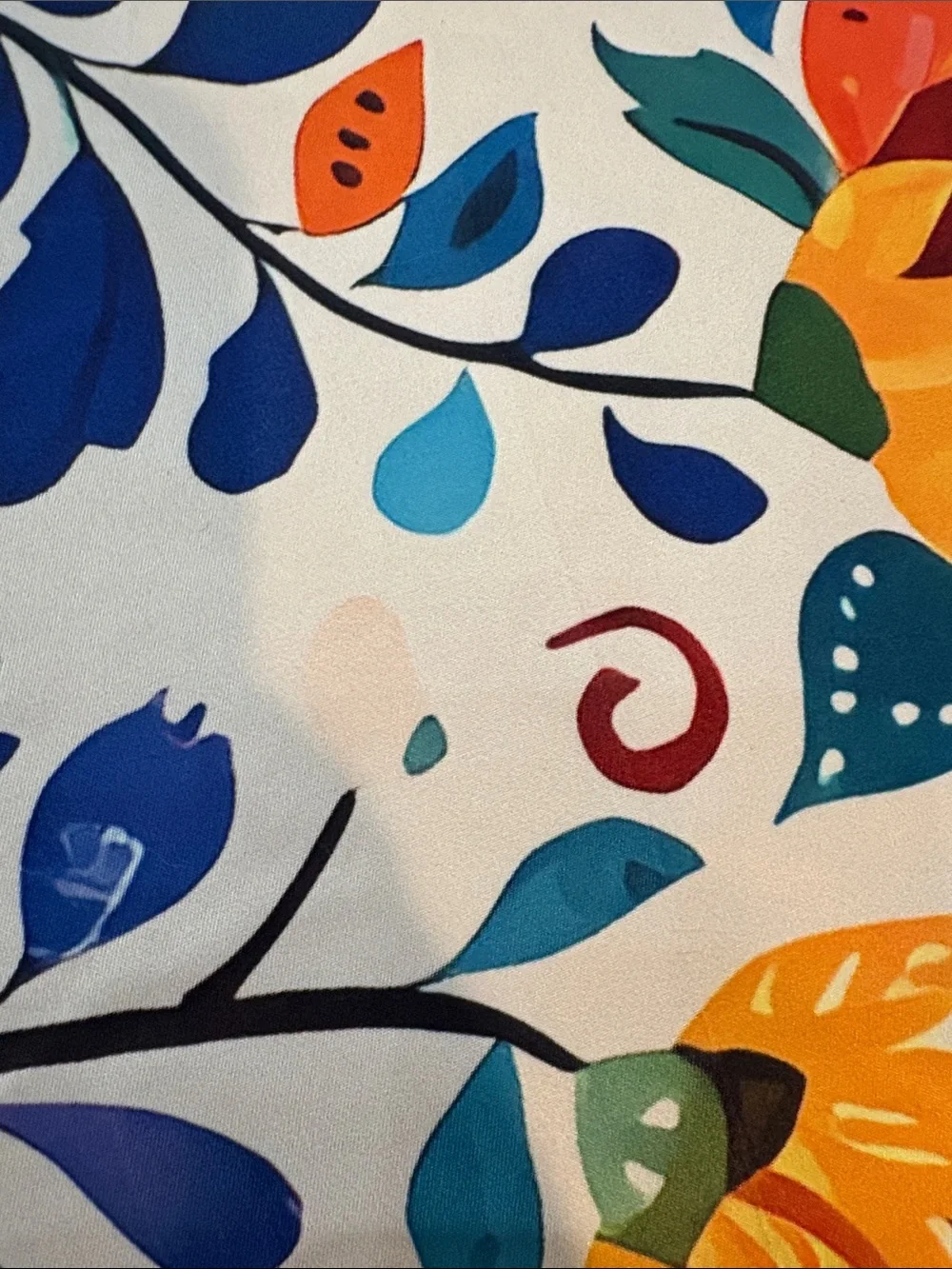 Bright Floral Print Tablecloth